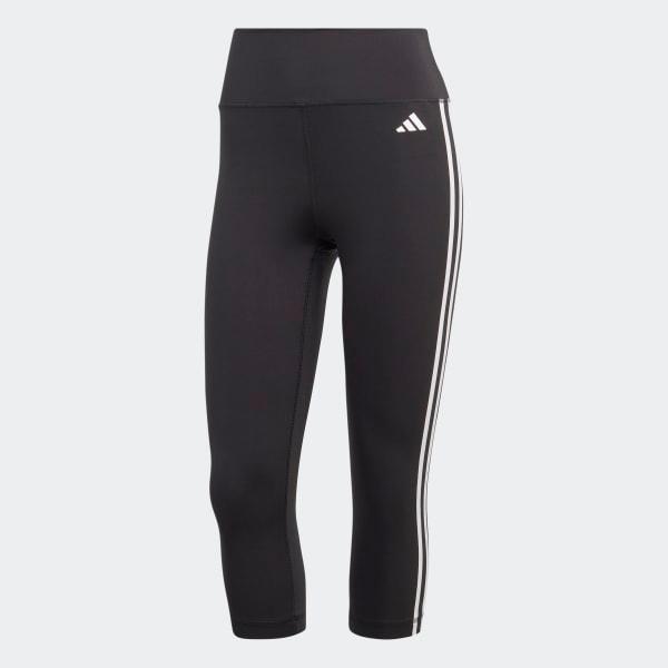 Train Essentials 3-Stripes High-Waisted 3/4 Leggings Product Image