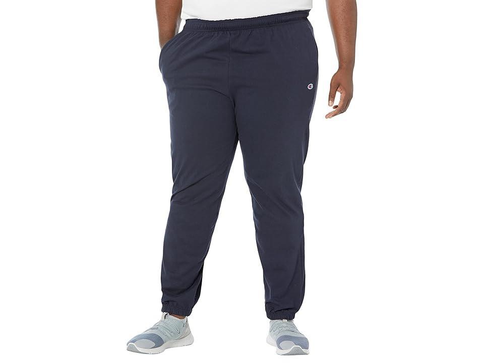 Mens Champion Lightweight Open-Hem Lounge Pants, C Logo (Big & Tall) Navy 2XB Product Image