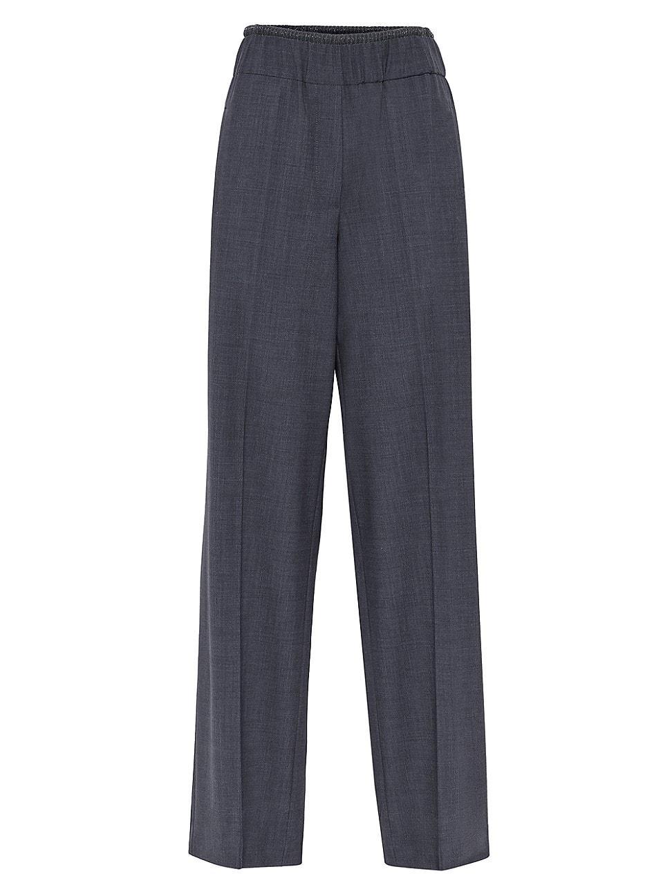 Womens Tropical Luxury Wool Loose Track Trousers Product Image