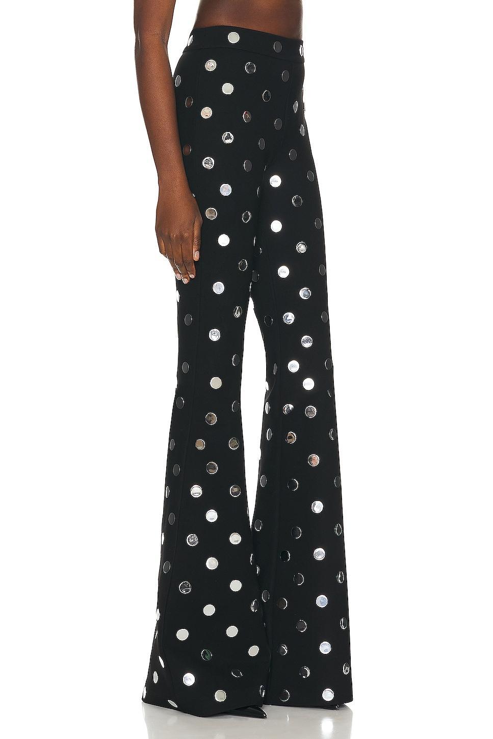 AREA Polka Dot Flare Pant Black. (also in ). Product Image