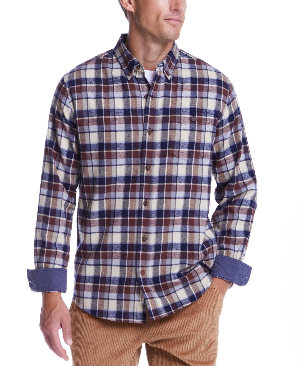 Weatherproof Vintage Mens Regular-Fit Plaid Button-Down Flannel Shirt Product Image