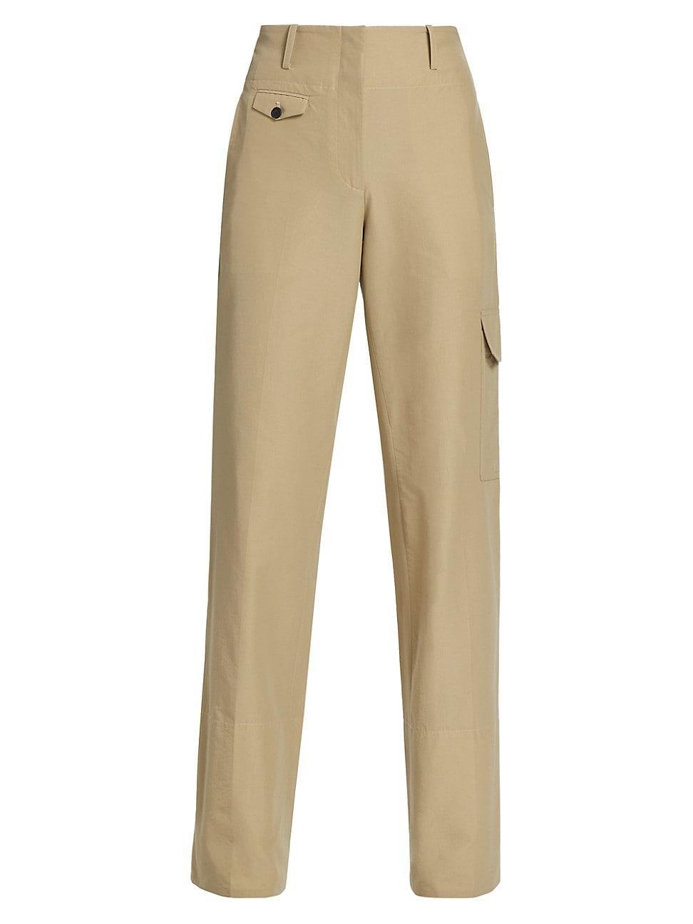 Womens Cotton-Blend Sleek Utility Pants Product Image