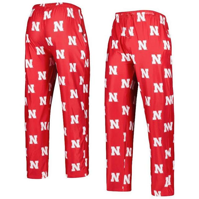 Mens Concepts Sport Scarlet Nebraska Huskers Logo Flagship Allover Print Pants Product Image