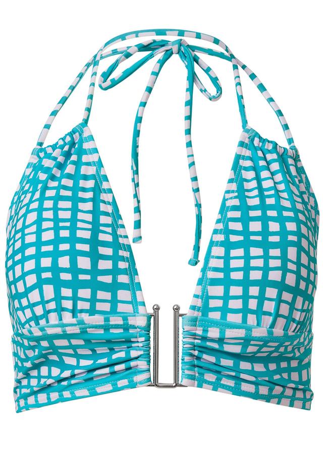 Summer Getaway Triangle Top - Checker Me Blue Product Image