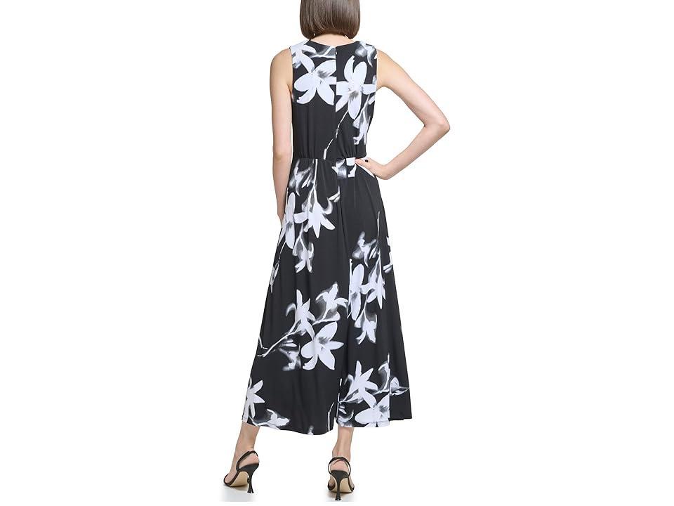 Calvin Klein Matte Jersey Maxi Dress Multi) Women's Dress Product Image