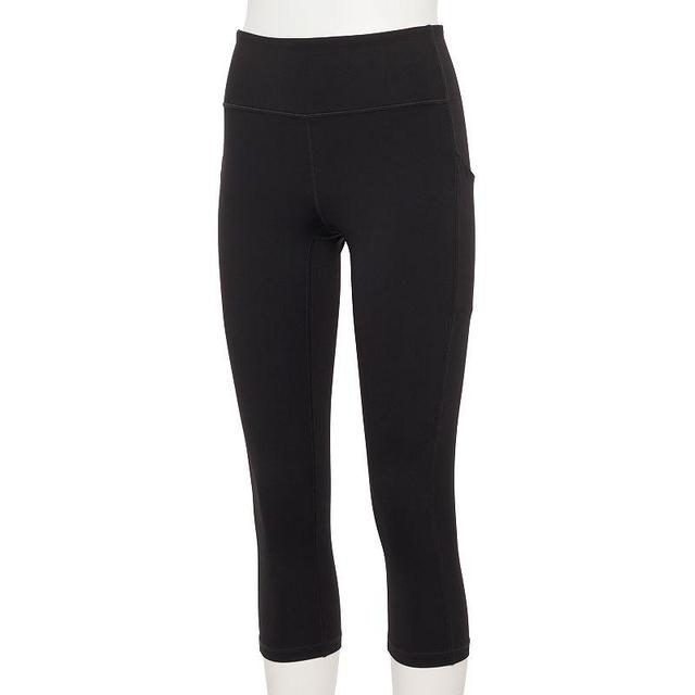 Petite Tek Gear Ultrastretch Pocket High-Waisted Capri Leggings, Womens Product Image