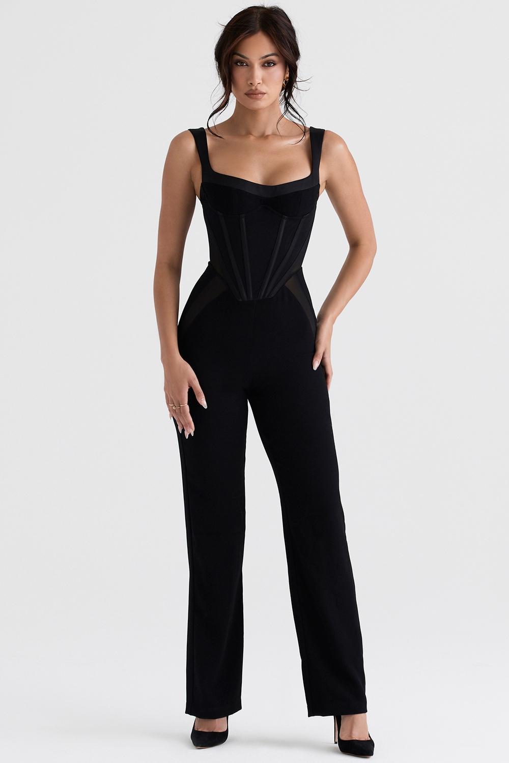 Mylene Black Corset Jumpsuit Product Image