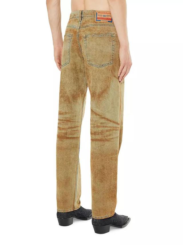 Washed Straight-Leg Jeans Product Image