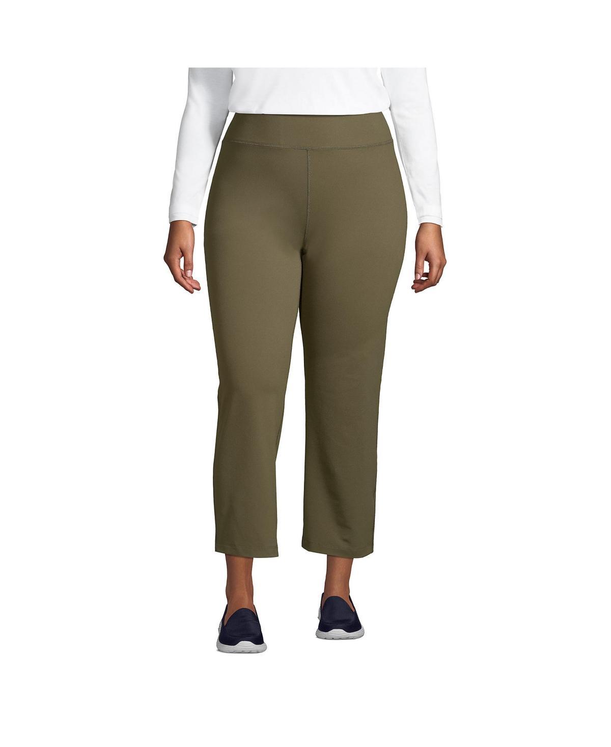 Lands End Plus Size Active Crop Yoga Pants Product Image