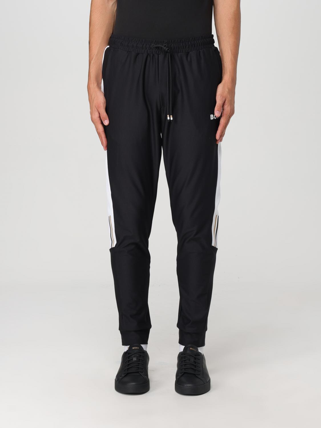 Boss By  Matteo Berrettini Contrast Tape Tracksuit Bottoms In Schwarz Product Image