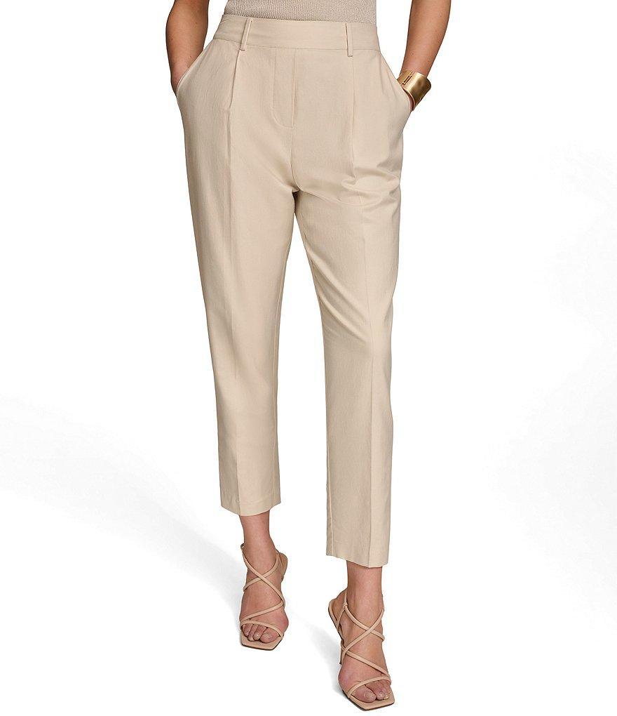 Donna Karan High Rise Slim Leg Ankle Pants Product Image