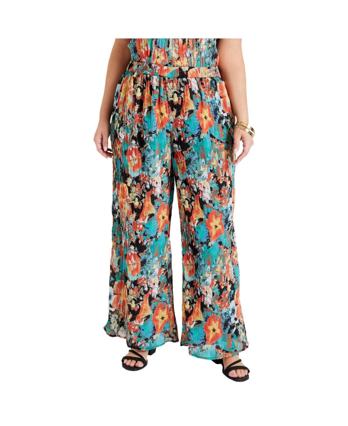 June + Vie Womens June + Vie Wide-Leg Georgette Pants product image