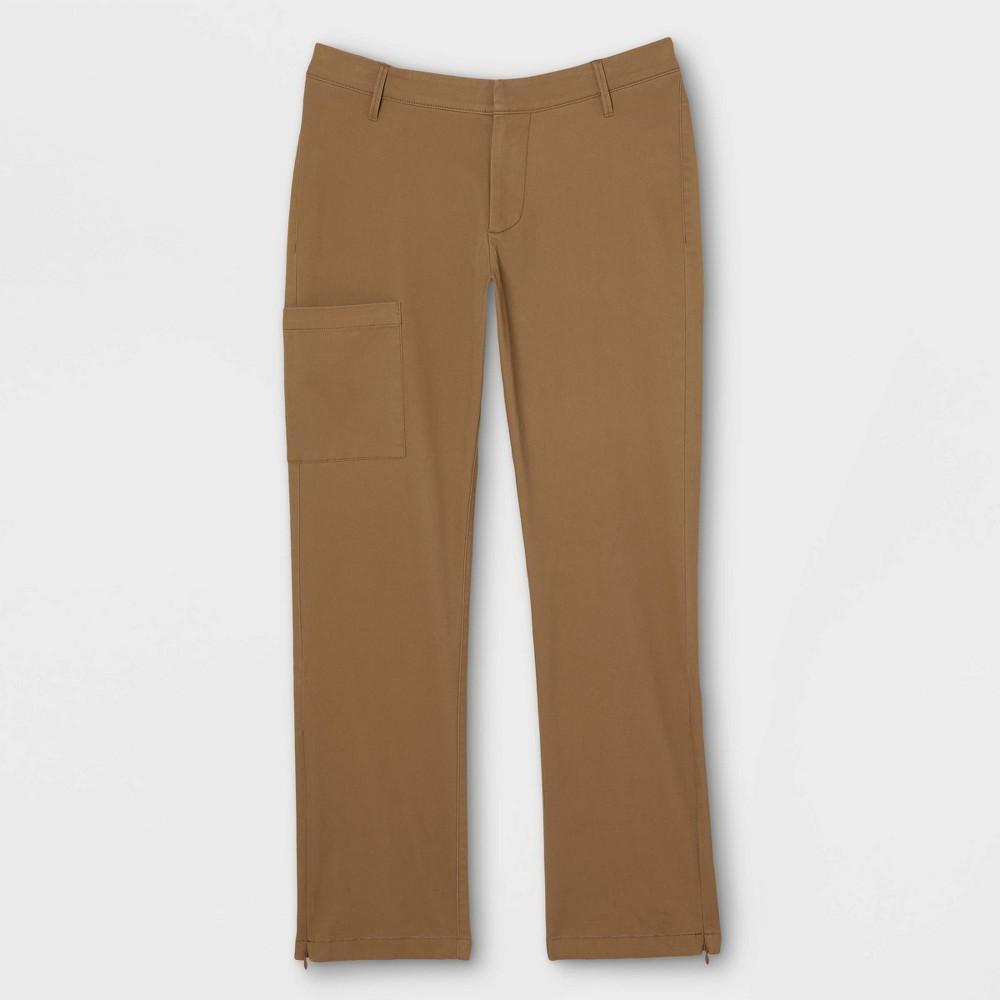 Mens Slim Straight Fit Adaptive Chino Pants - Goodfellow & Co Brown 29x30 Product Image