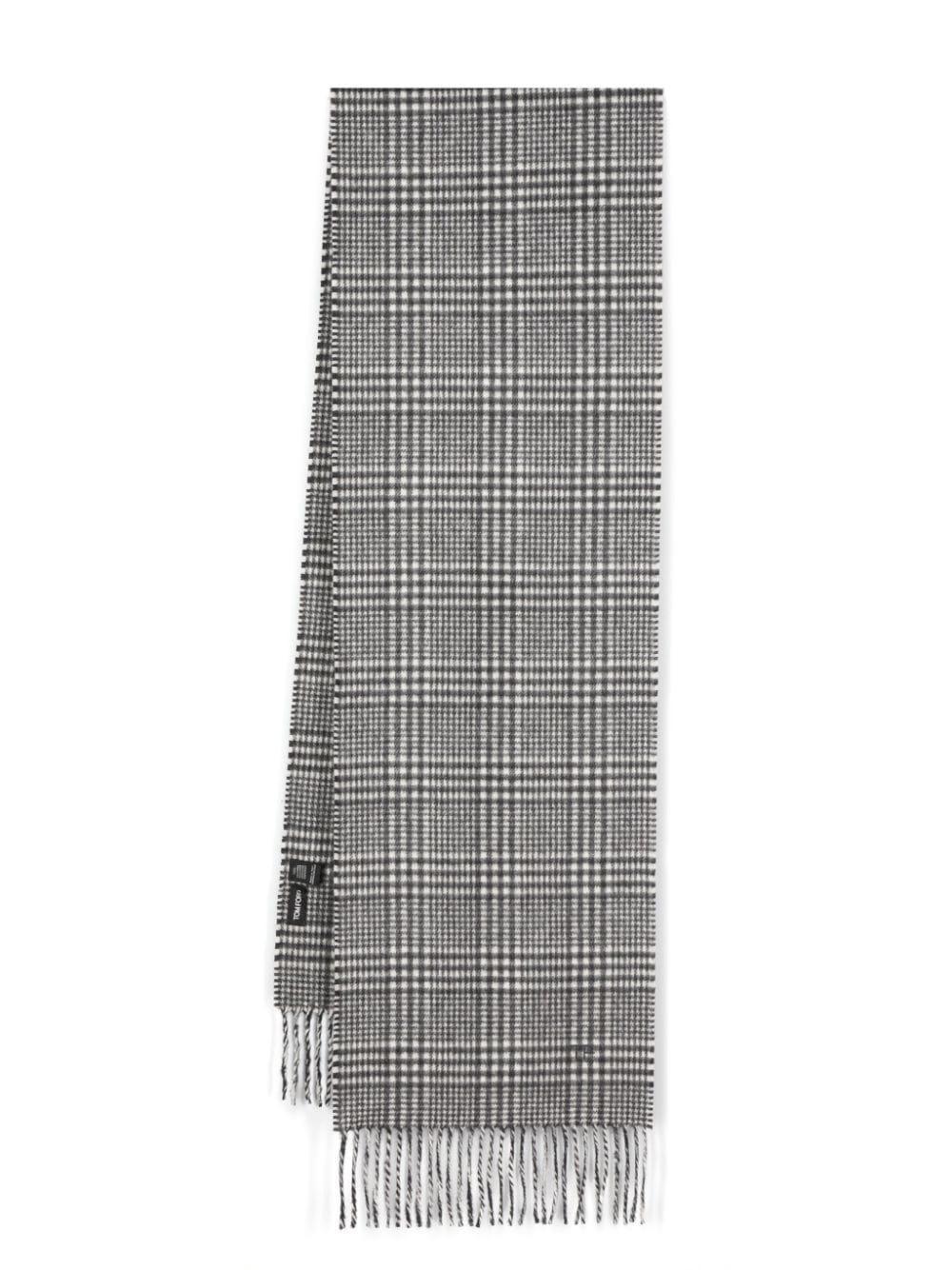 TOM FORD Logo-embroidered Scarf In Grey Product Image