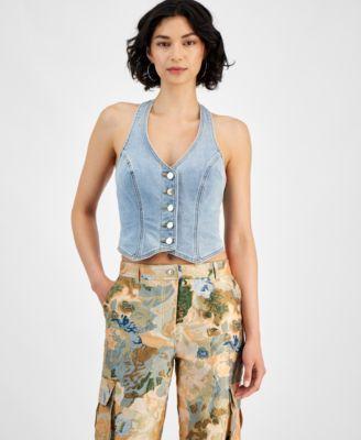 Women's Piper Denim Halter Vest  Product Image