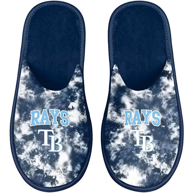 Womens FOCO Tampa Bay Rays Iconic Logo Scuff Slippers Blue Product Image