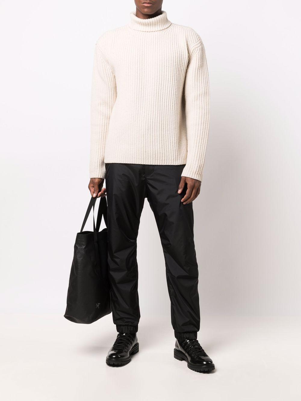 Cuffed Straight-leg Trousers In Nero Product Image