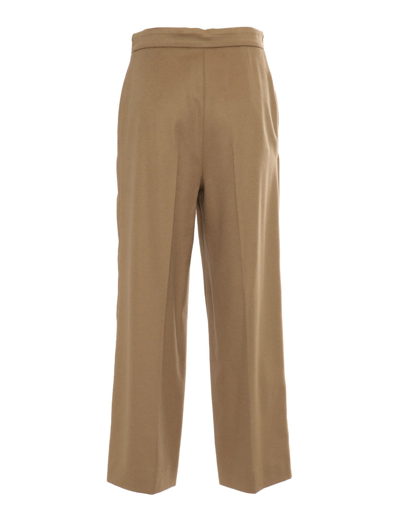 MAX MARA Burano Camel Long Trouser In Beige Product Image