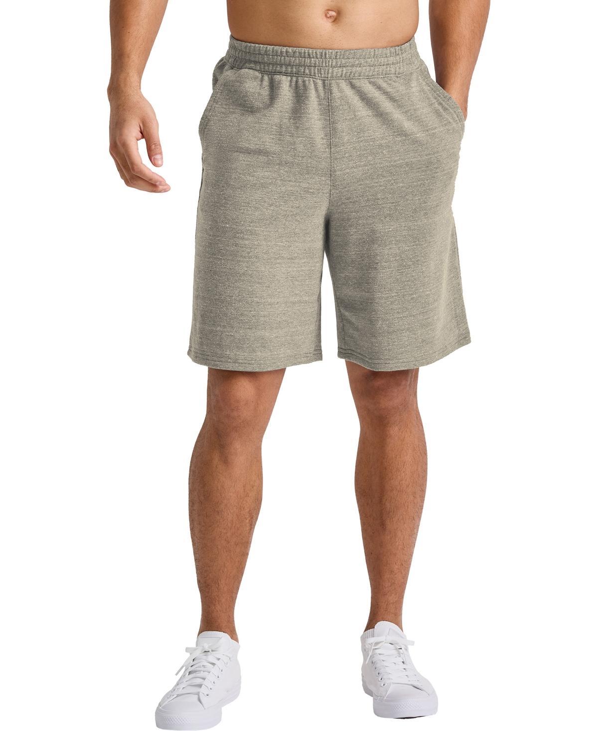 Mens Hanes Tri-Blend French Terry Sweat Shorts Cactus Pe Grey Product Image