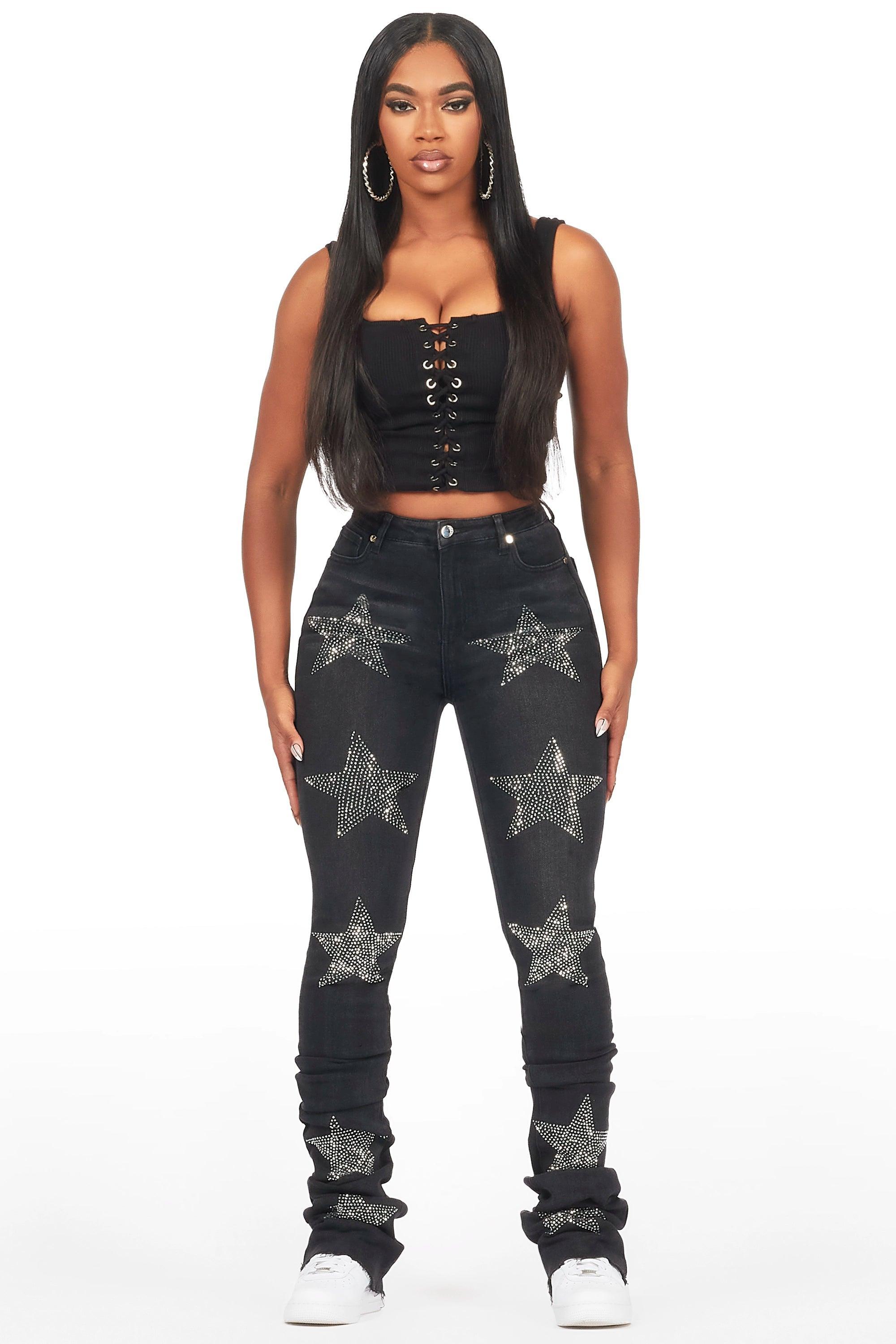 Stargirl Black Super Stacked Jean Female Product Image