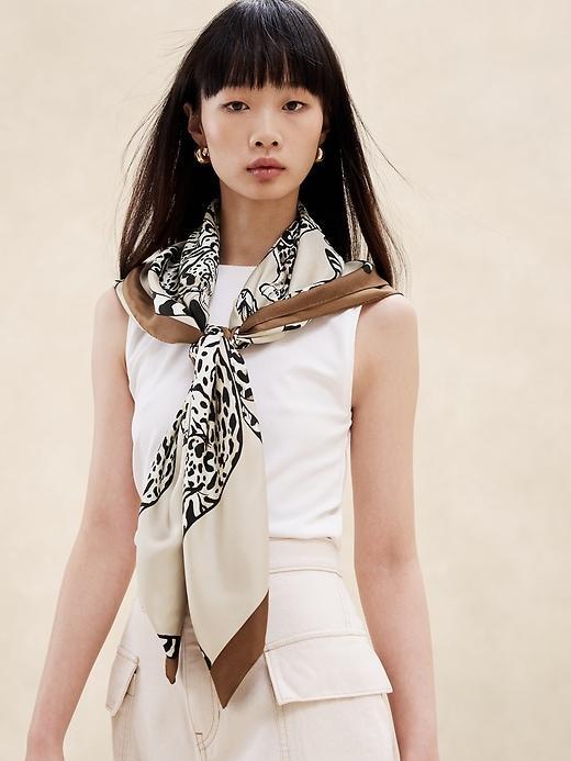 Signature Silk Scarf &#8211 Large Product Image