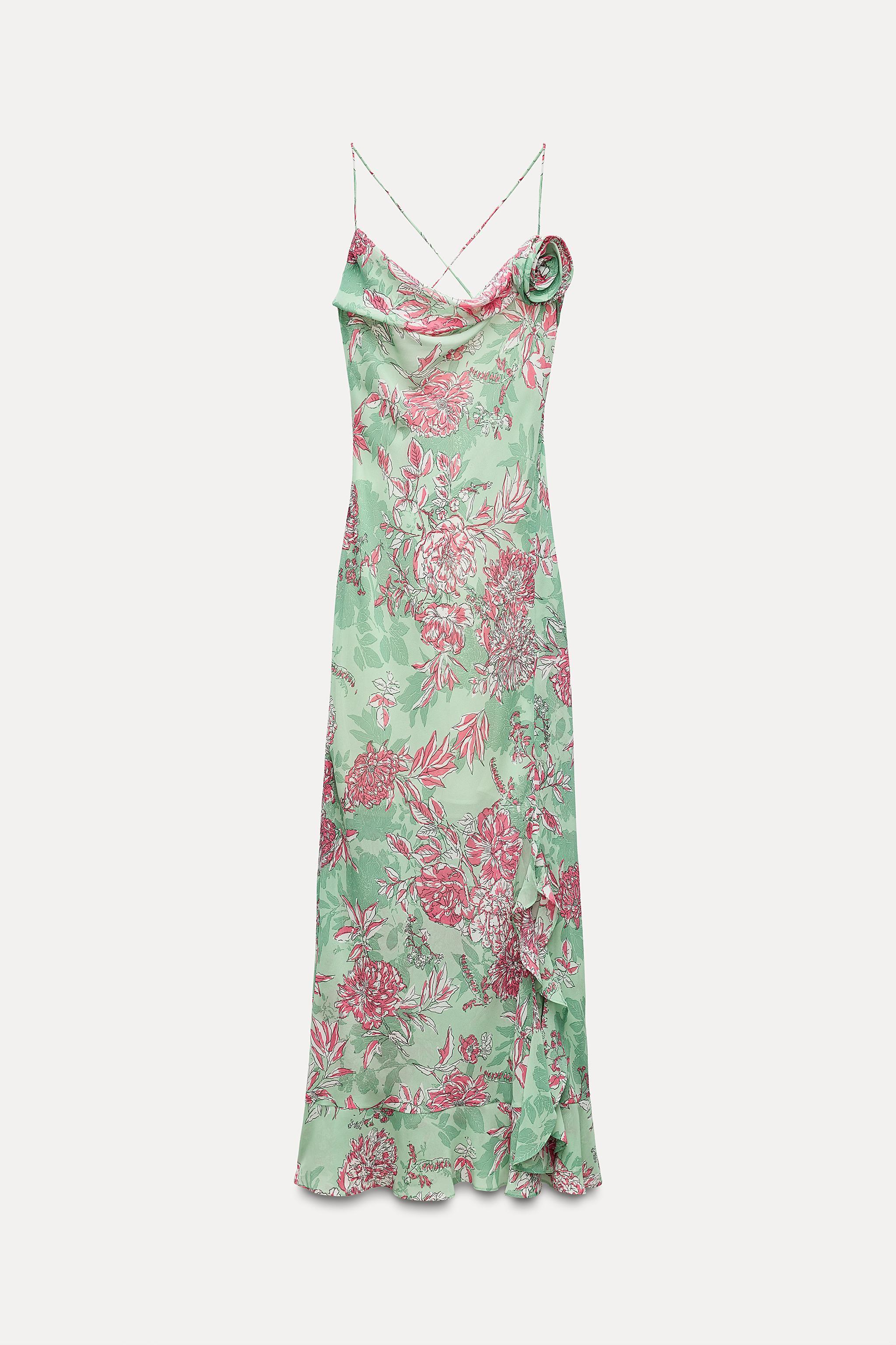 FLORAL PRINT SLIP DRESS Product Image