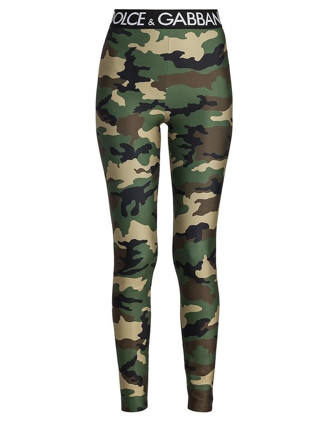 Womens Camouflage Logo Leggings Product Image