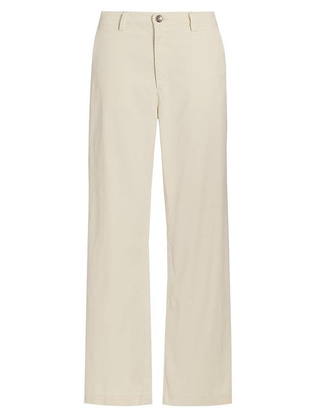 Womens Caden Mid-Rise Straight-Leg Pants Product Image