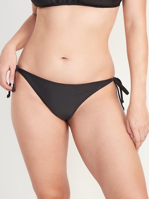 Low-Rise String Bikini Swim Bottoms Product Image