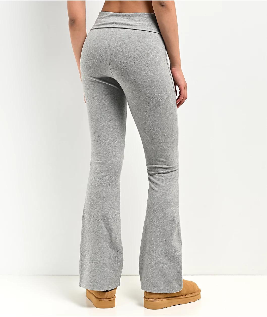 Zine Julia Grey Foldover Flare Pants Product Image