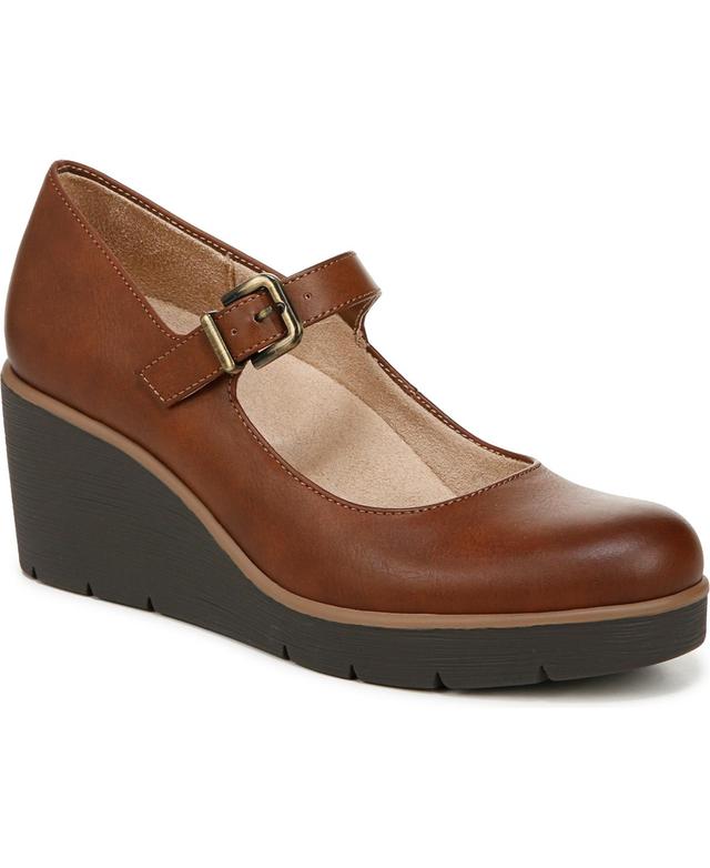 SOUL Naturalizer Adore Womens Mary Jane Wedges Brown Gray Product Image