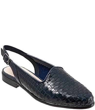 Trotters Lena Woven Leather Slingback Flats Product Image