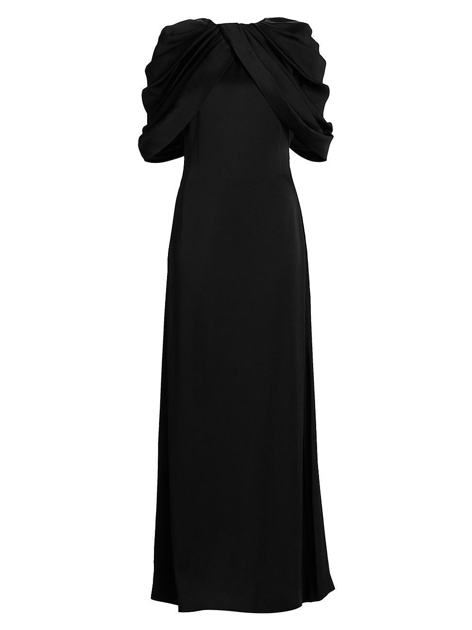 Womens Draped Shoulder Maxi Dress Product Image