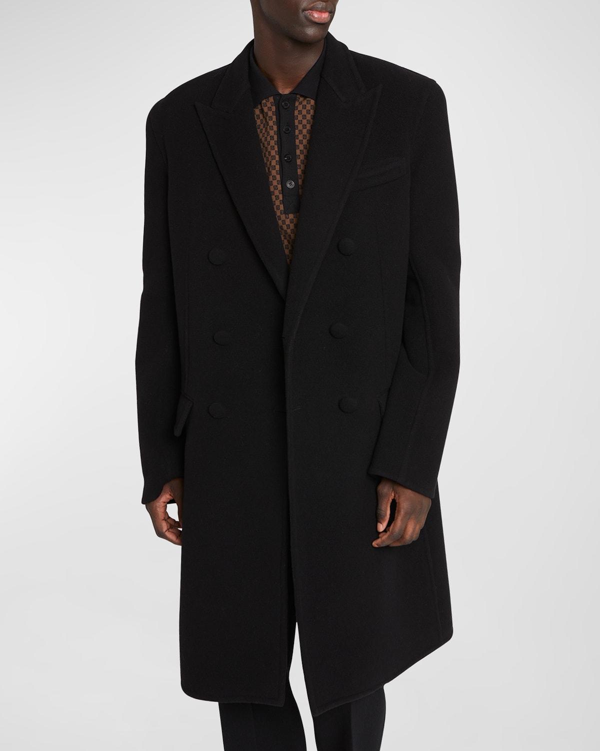 Mens Double-Face Wool and Cashmere Overcoat Product Image