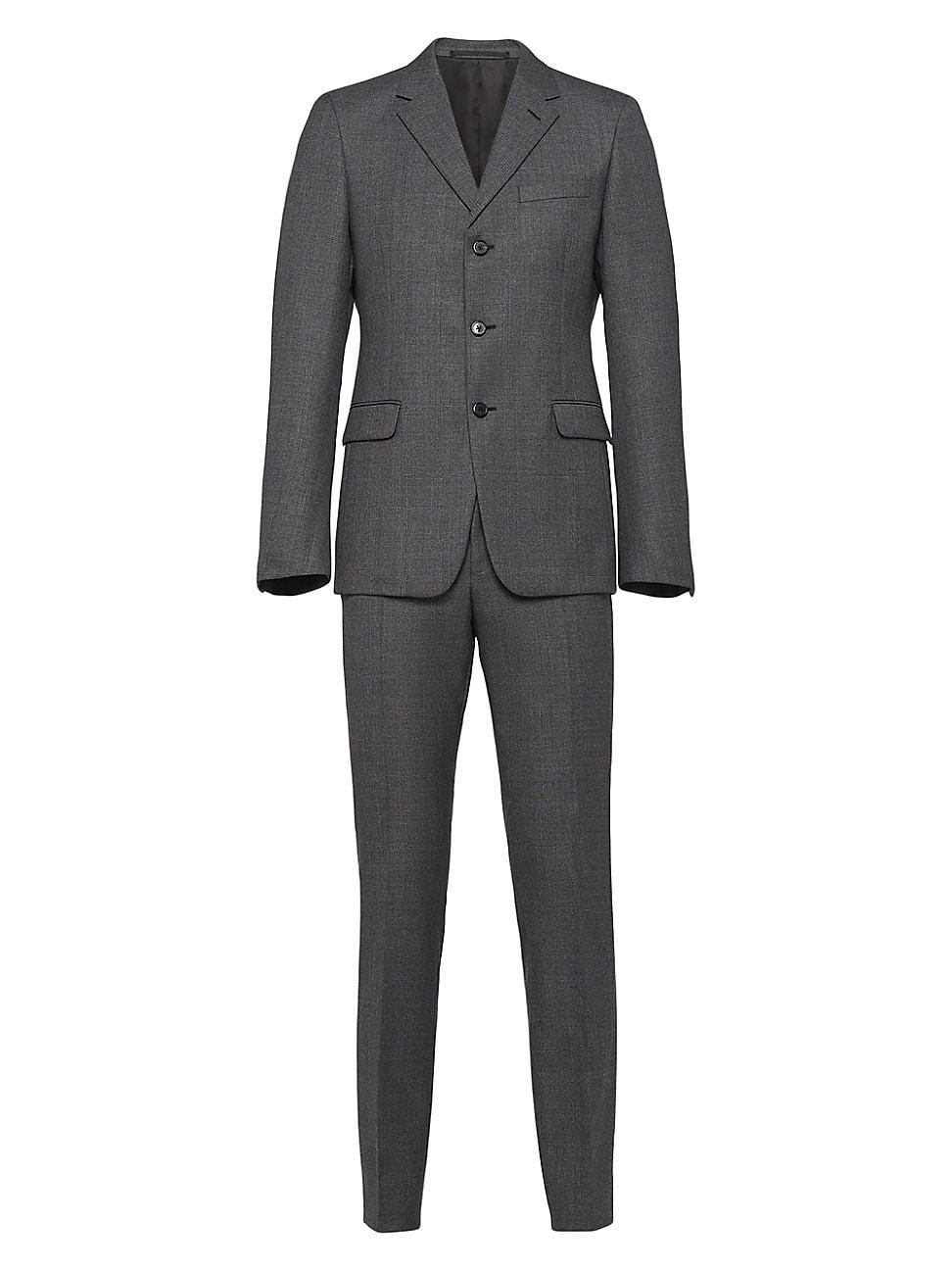 Mens Single Breasted Wool Suit Product Image