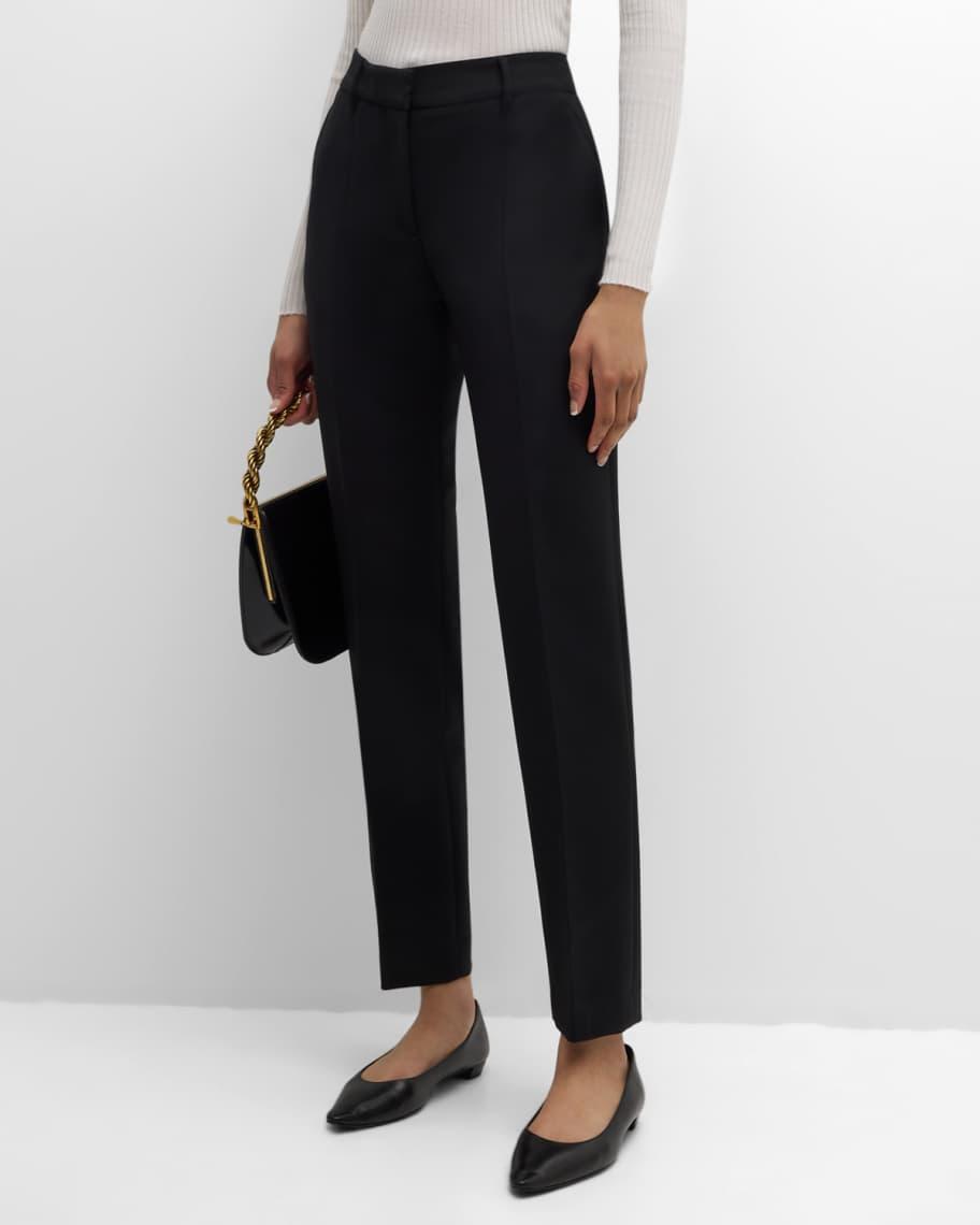 Francisco Mid-Rise Straight-Leg Crepe Pants Product Image