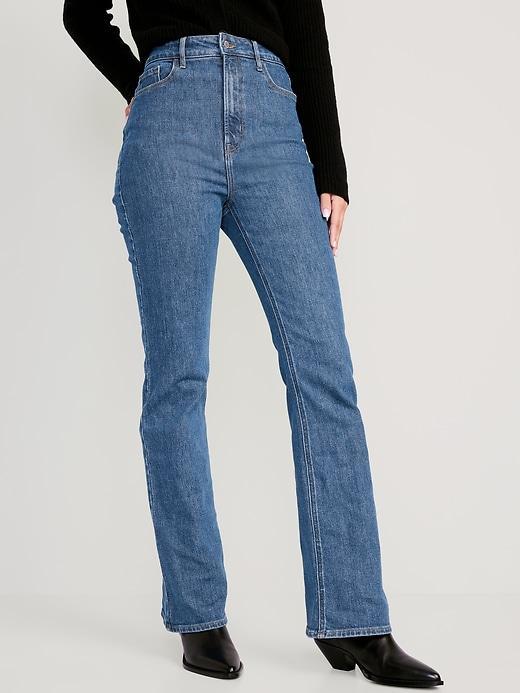 Higher High-Waisted Cotton-Hemp Blend Flare Jeans Product Image