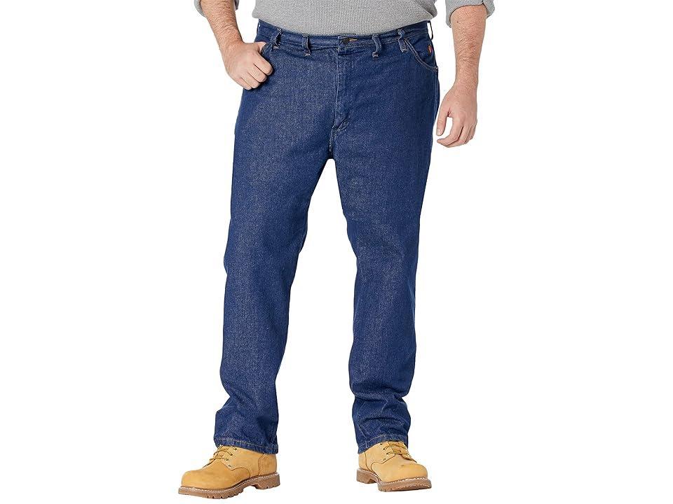 Wrangler Big Tall Flame Resistant Lightweight Regular Fit (Dark Denim) Men's Jeans Product Image