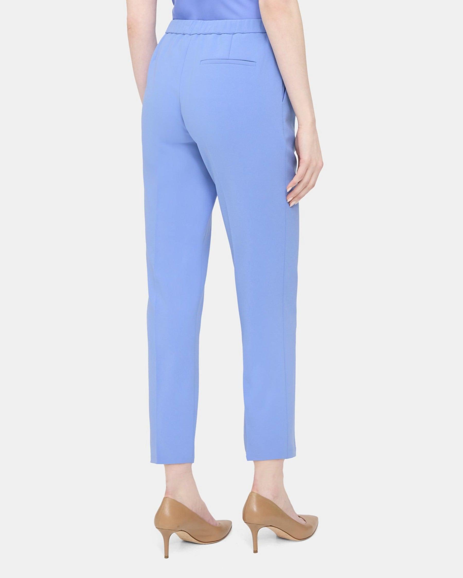 Slim Cropped Pull-On Pant in Crepe Product Image