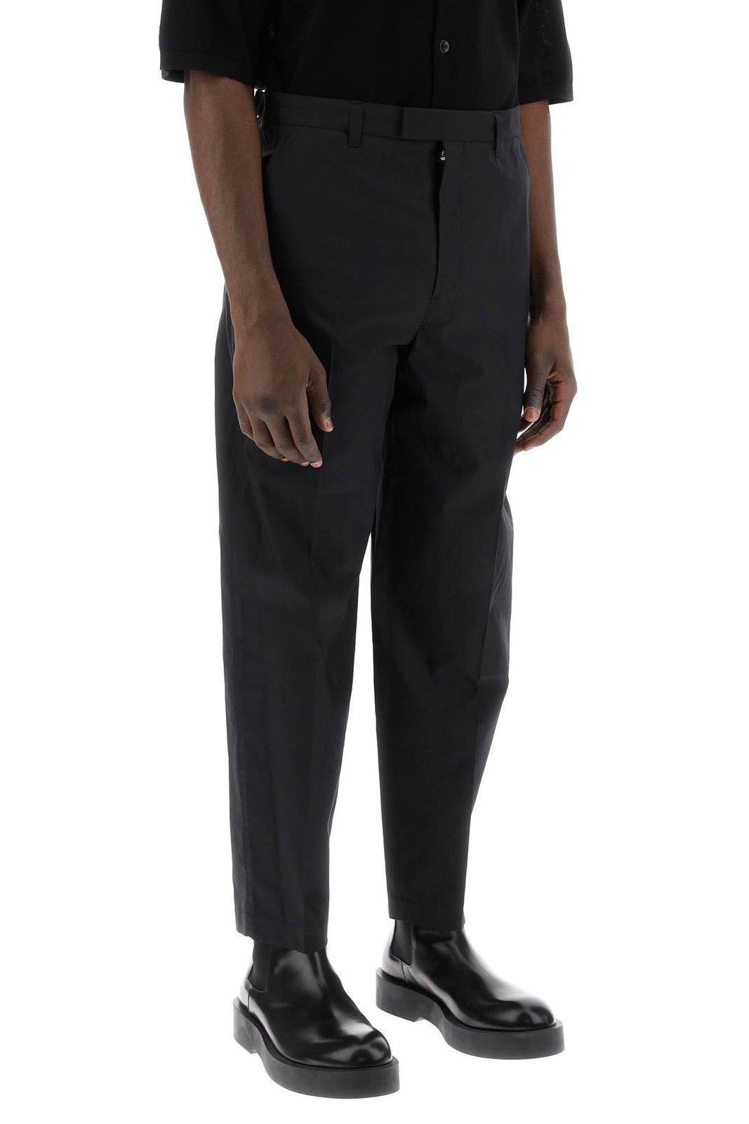 Straight Leg Cropped Trousers In Black Product Image