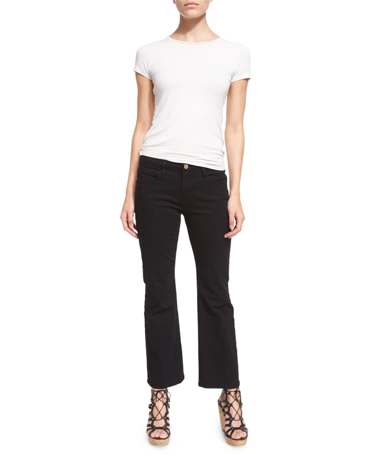 Womens Le Crop Mid-Rise Bootcut Jeans Product Image