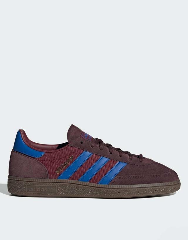 adidas Originals Handball Spezial sneakers in maroon and dark blue Product Image