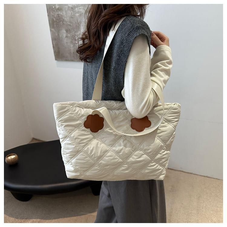 Plain Quilted Tote Bag Product Image