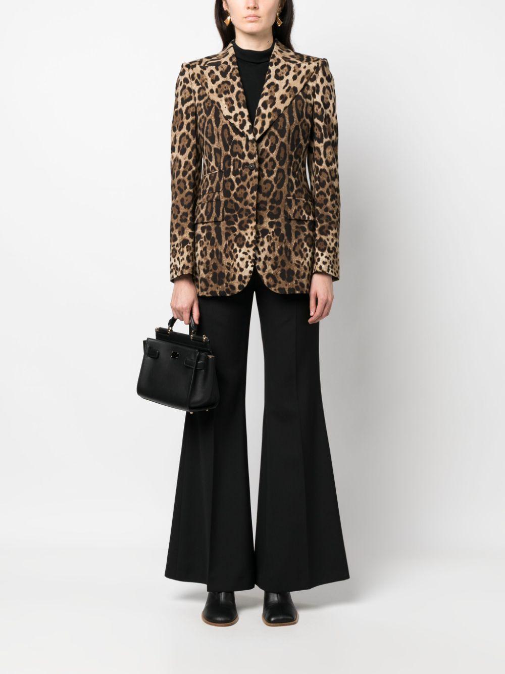 DOLCE & GABBANA Leopard-print Double-breasted Blazer Product Image