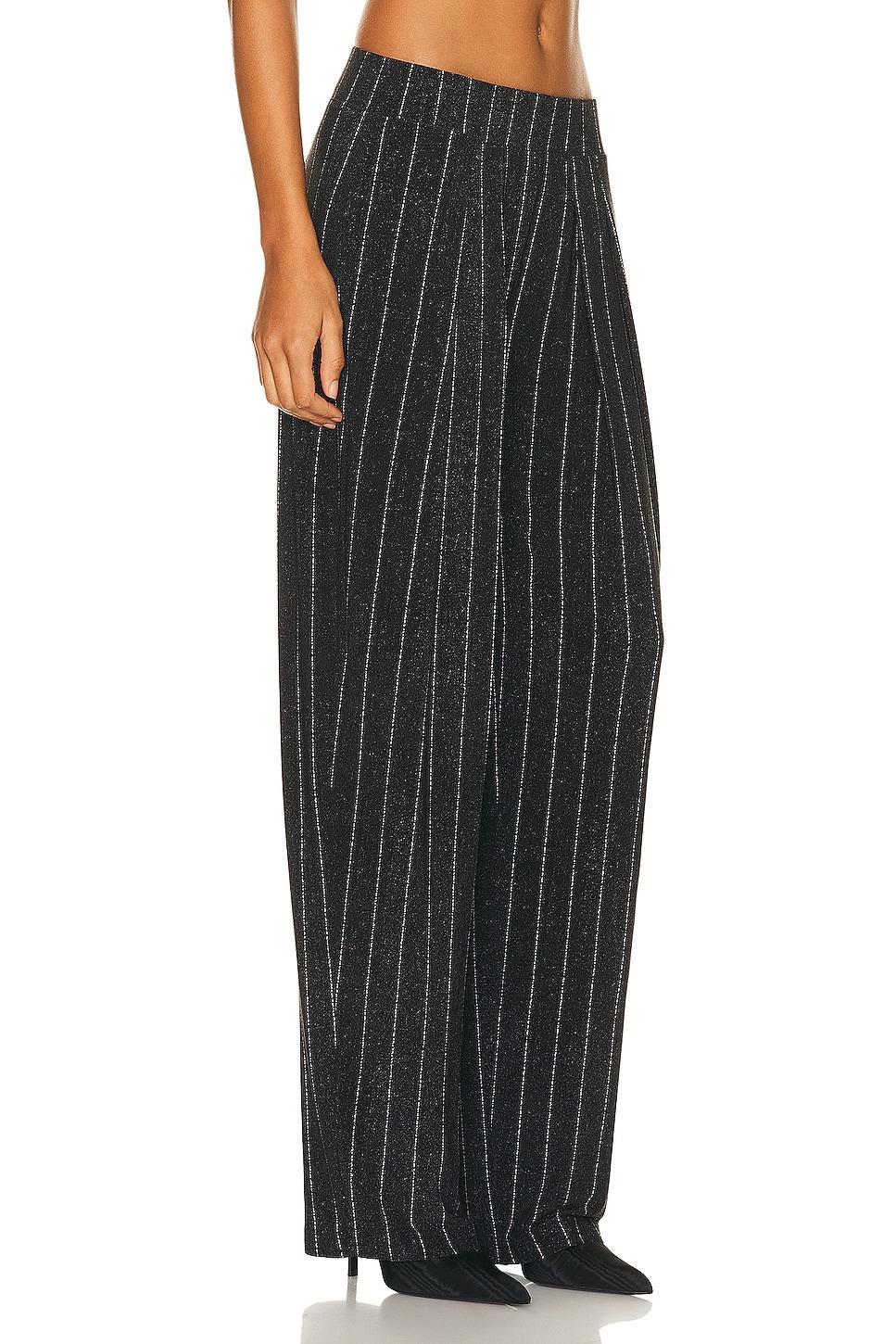 Norma Kamali Low Rise Pleated Trouser in Charcoal Product Image