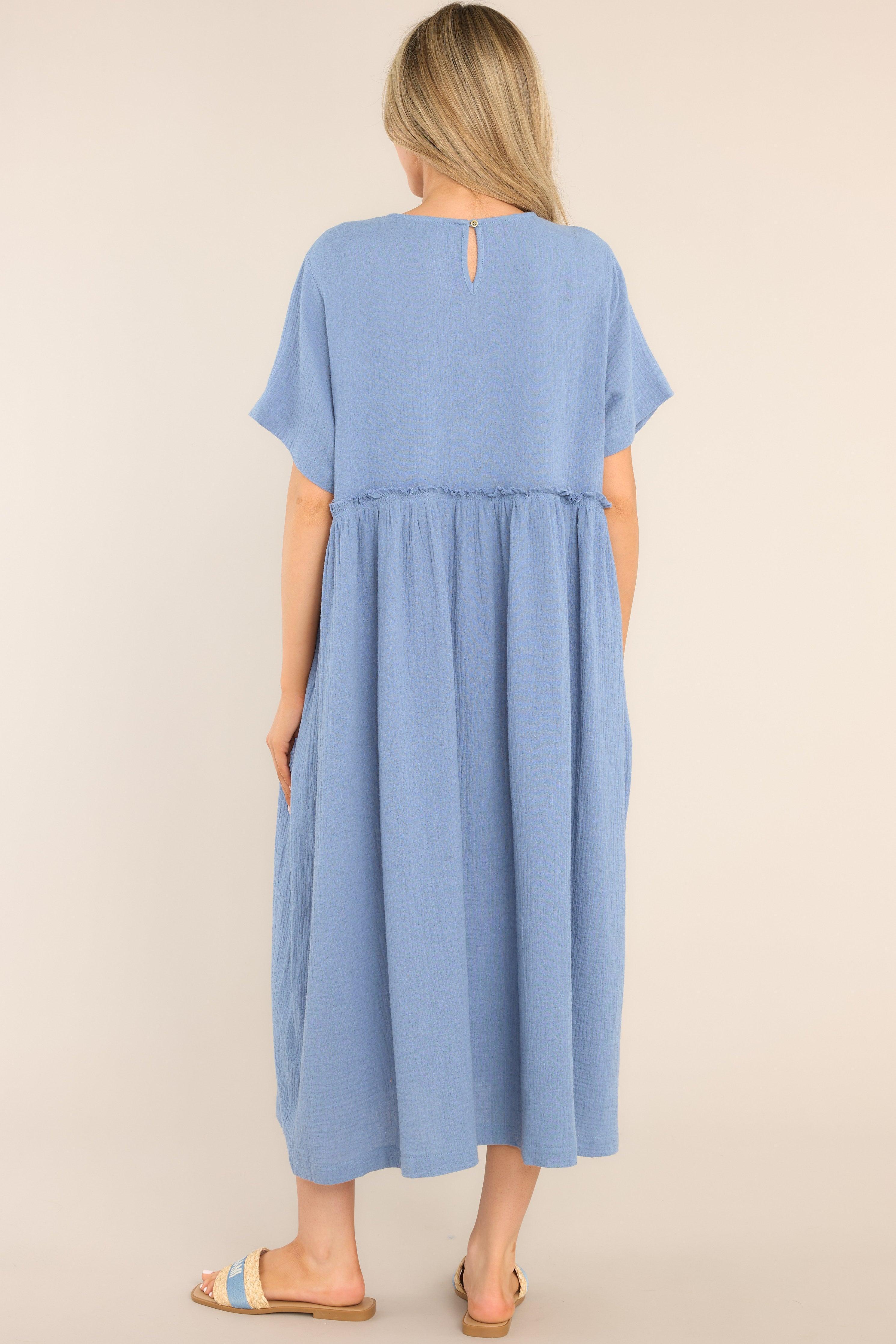 Aura It Was Kismet Blissful Blue Midi Dress Product Image