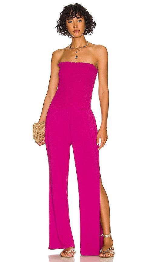 Smocked Wide Leg Jumpsuit Product Image