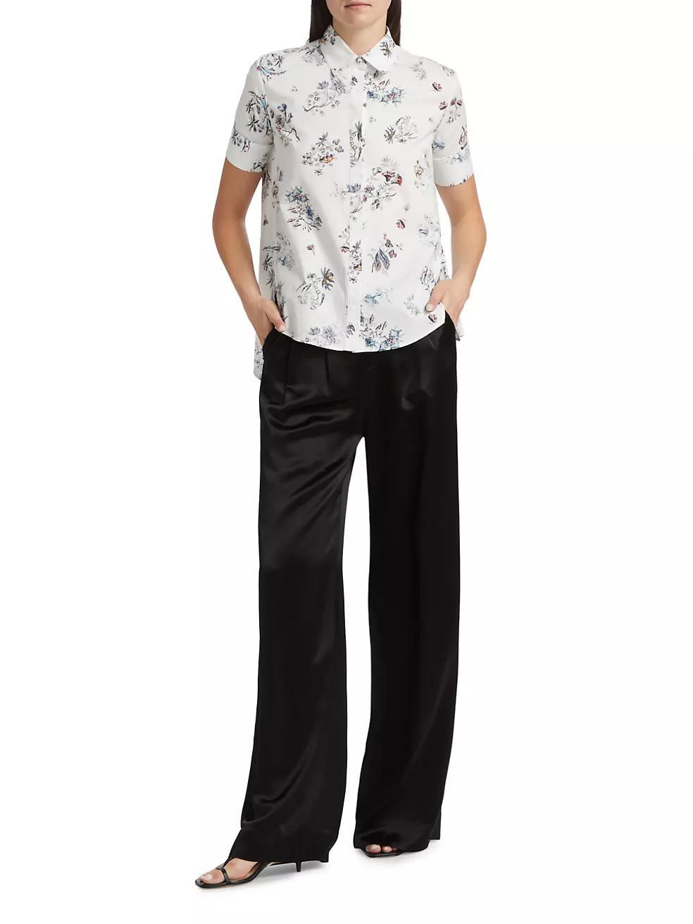 Floral Poplin Trapeze Shirt Product Image