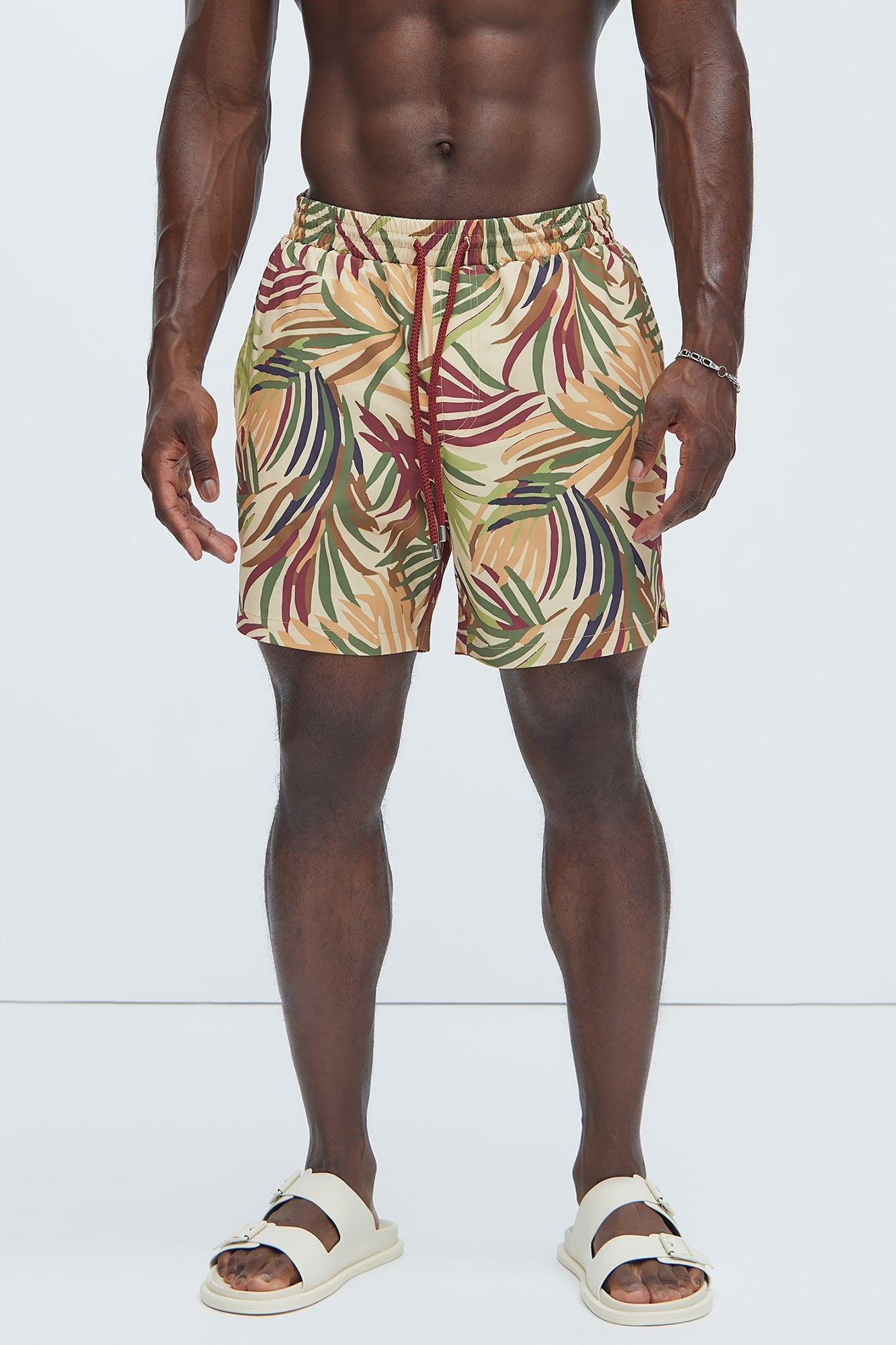 Hyde Foliage Swim Trunks - Green/combo Product Image