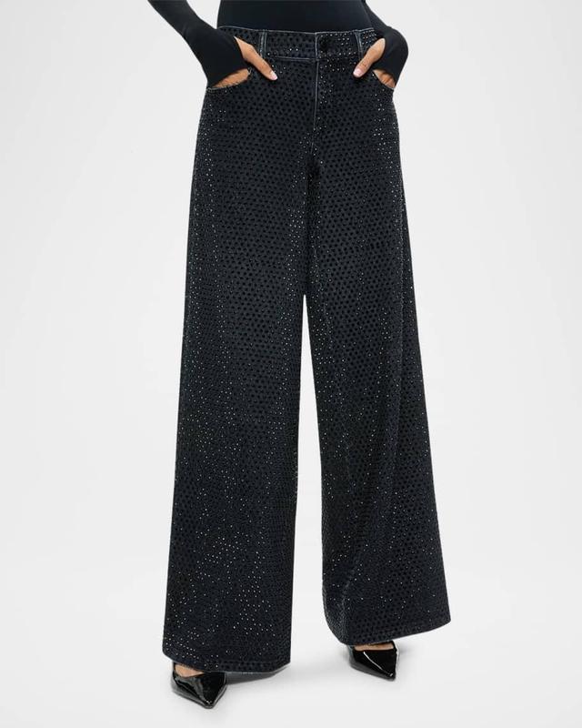 Trish Low-Rise Embellished Baggy Jeans Product Image